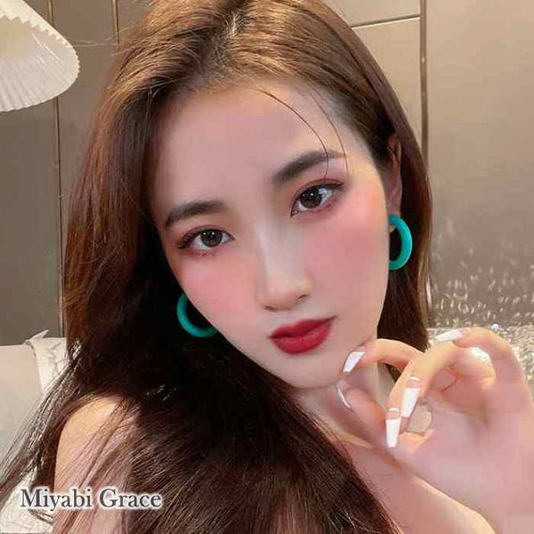 Red/Black/White/Green/Blue//Pink/Yellow 40 mm Invisible Clip On Hoop Screw-Back Earrings