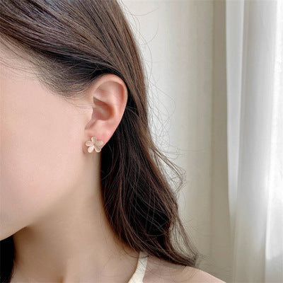 Pink Cherry Blossom Clip On Earrings