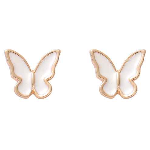Butterfly Clip On Stud Earrings