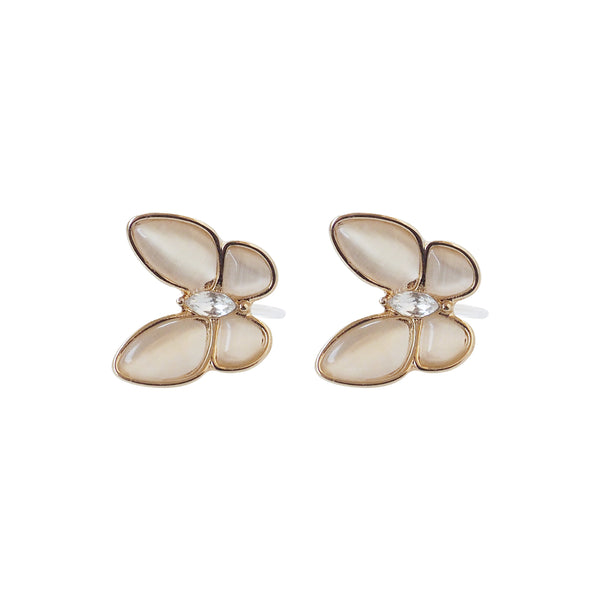 Amber Look Butterfly Invisible Clip On Earrings