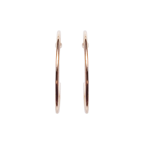 Big Invisible Clip On Hoop Earrings (Rose Gold tone) - Miyabi Grace