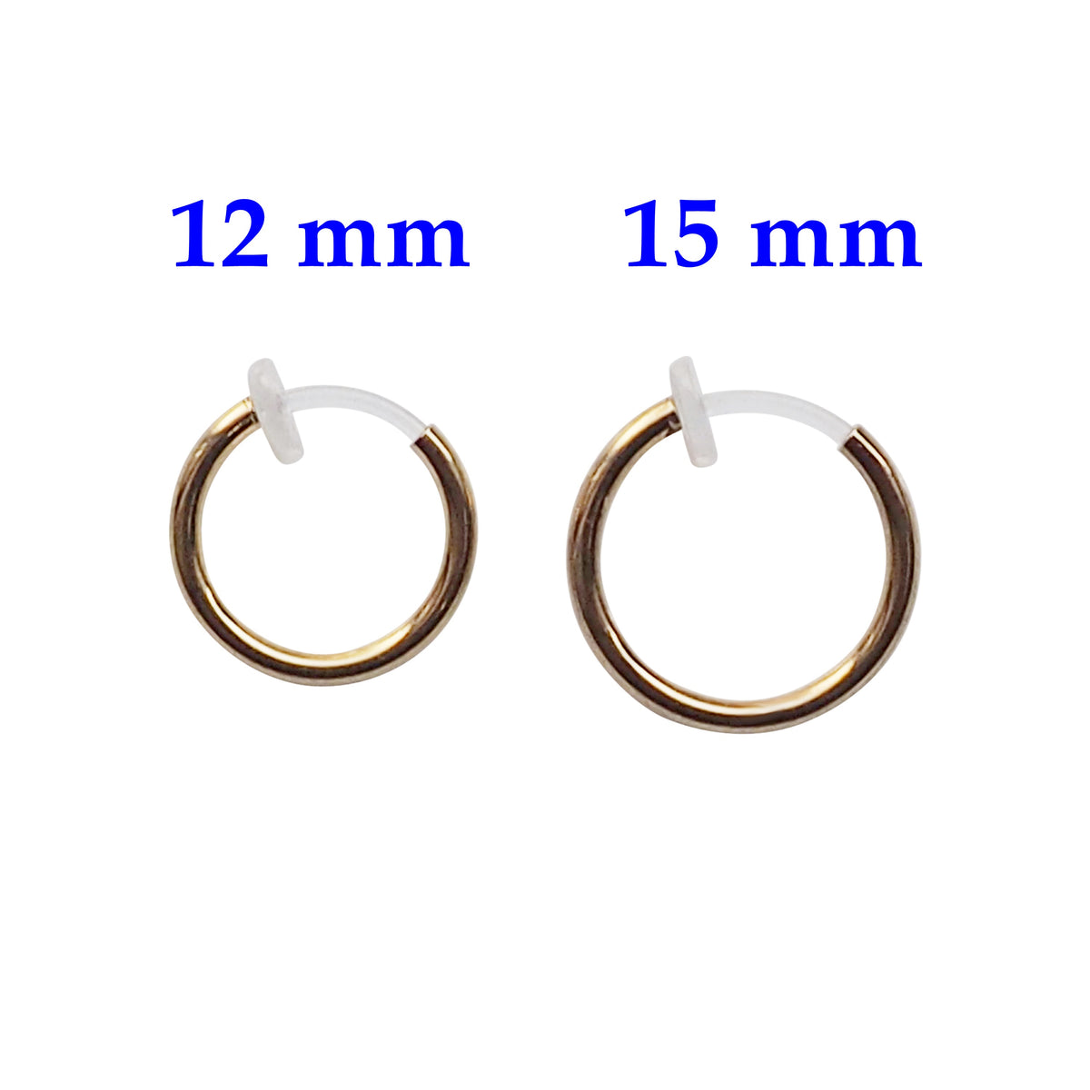 Comfortable Clip on Hoop Earrings Mens Gold Clip on Earrings 