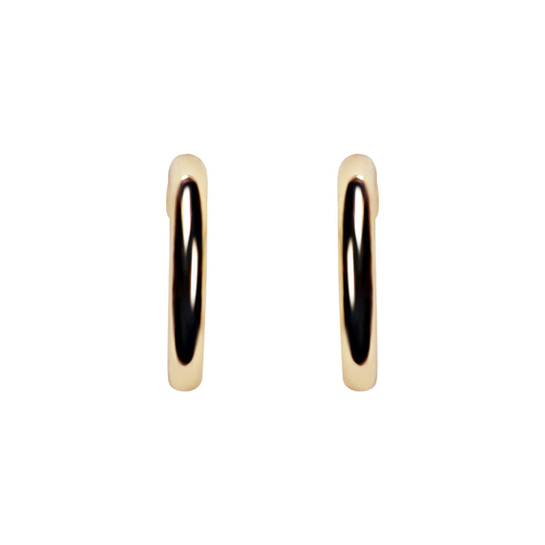 Gold 20mm Angle Adjustable Spiral Clip On Thick Hoop Earrings