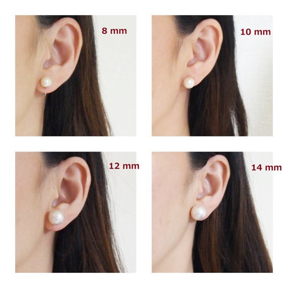 Ivory cotton pearl invisible clip on stud earrings - Miyabi Grace