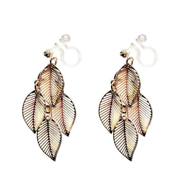 Filigree invisible clip on earrings