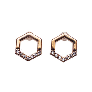Rose gold invisible clip on earrings