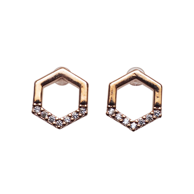 Rose gold invisible clip on earrings