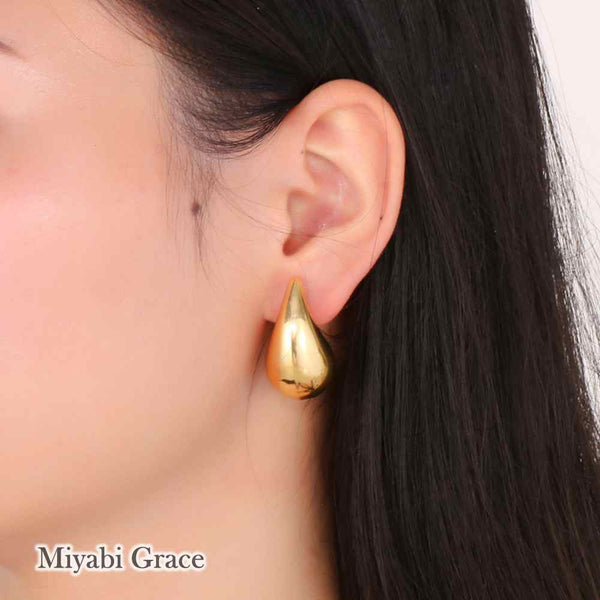 Gold / Silver Teardrop Screw-Back Clip On Earrings