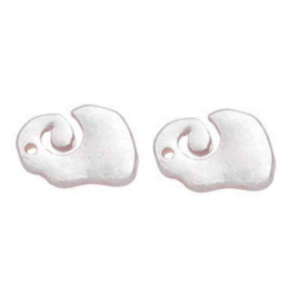 Silver Sheep Invisible Clip On Stud Earrings