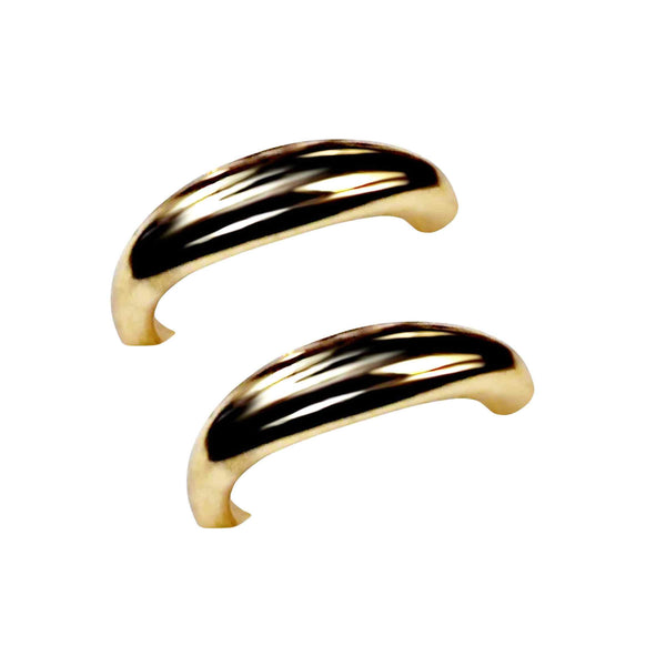 Gold Gold Thick Invisible Clip On Hoop Earrings