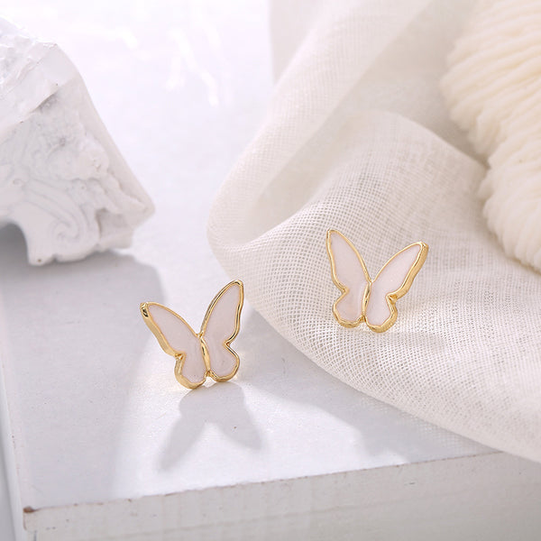 Butterfly Clip On Stud Earrings