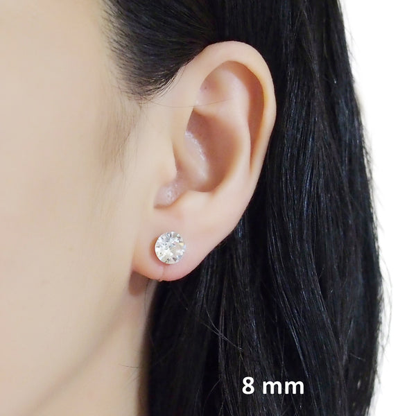 Swarovski crystal invisible clip on stud earrings - Miyabi Grace