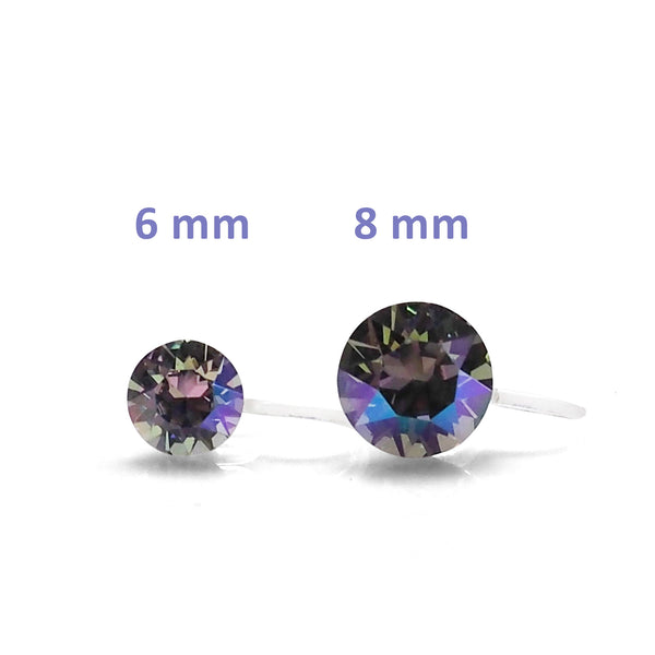 Crystal Paradise Sunshine Swarovski crystal invisible clip on stud earrings - Miyabi Grace