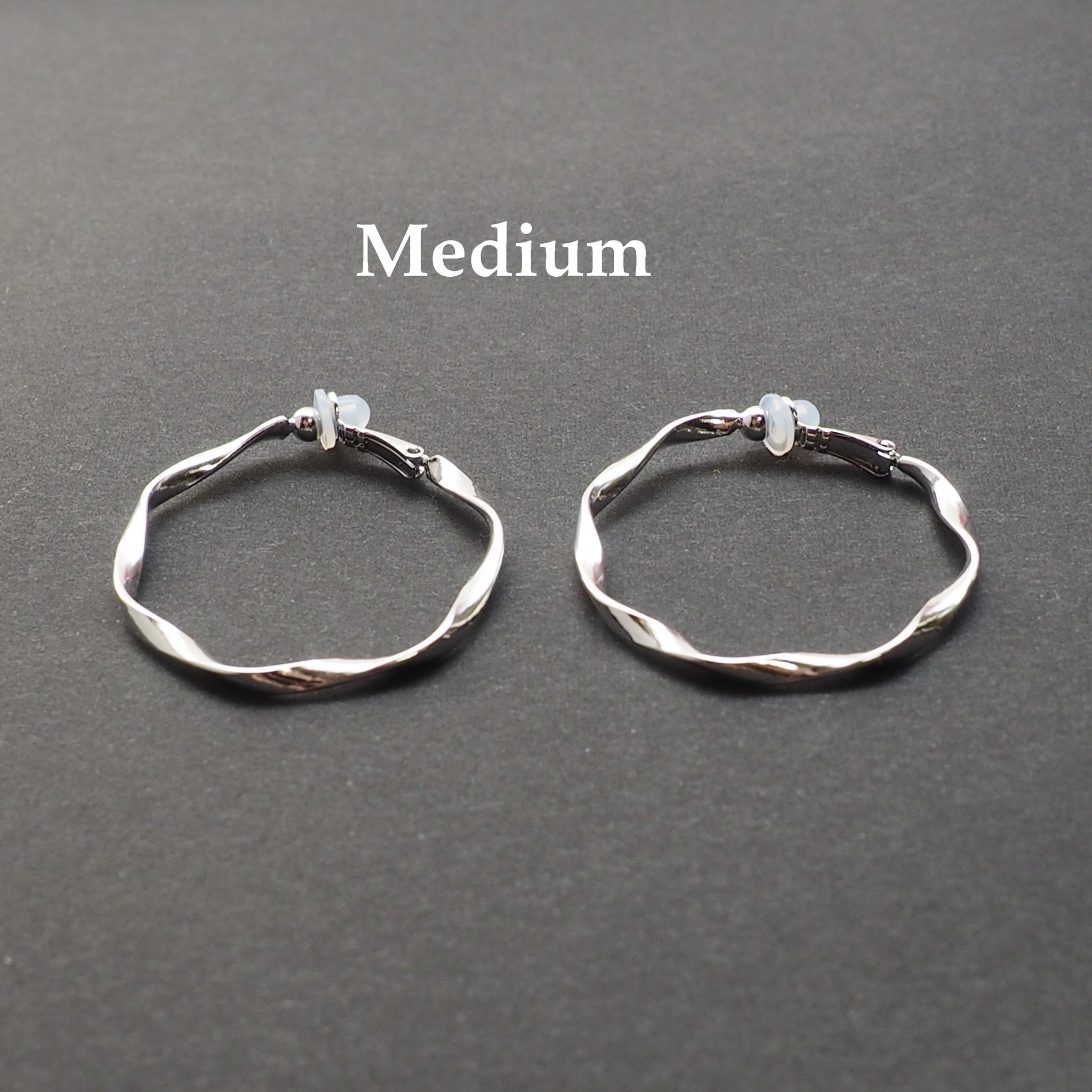 Amazing! Comfortable And Pierced Look Silver Twisted Clip On