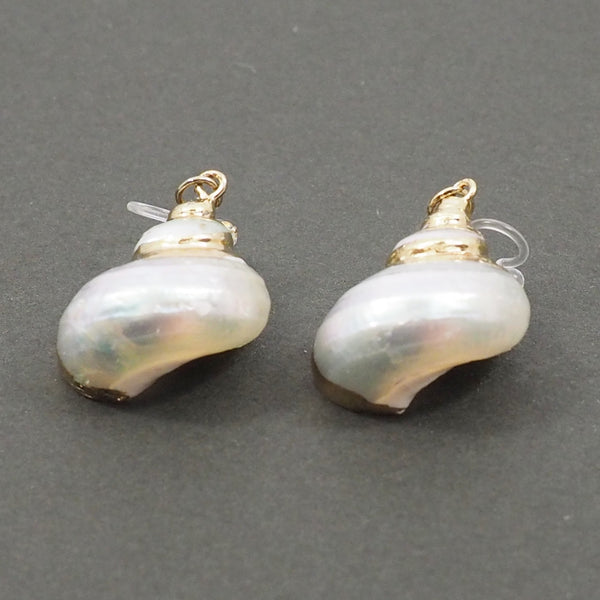 White Shell Invisible Clip On Earrings - Miyabi Grace