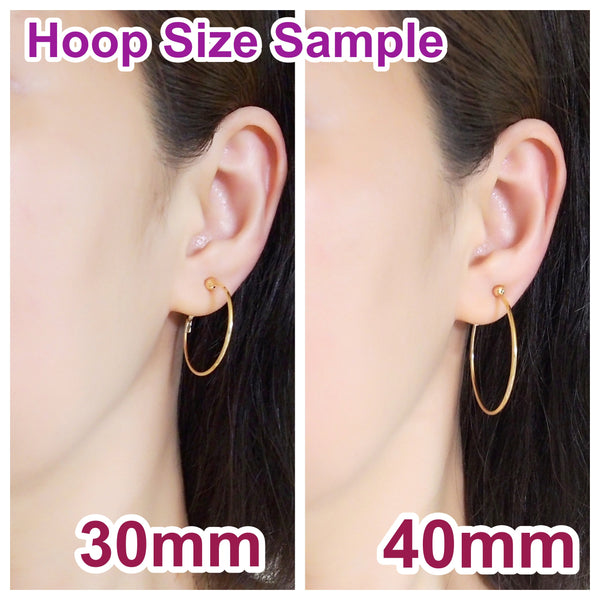 Gold 30mm Hoop Angle Adjustable Spiral Clip On Earrings