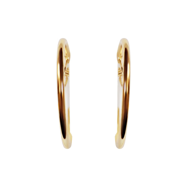 Gold 30mm Hoop Angle Adjustable Spiral Clip On Earrings