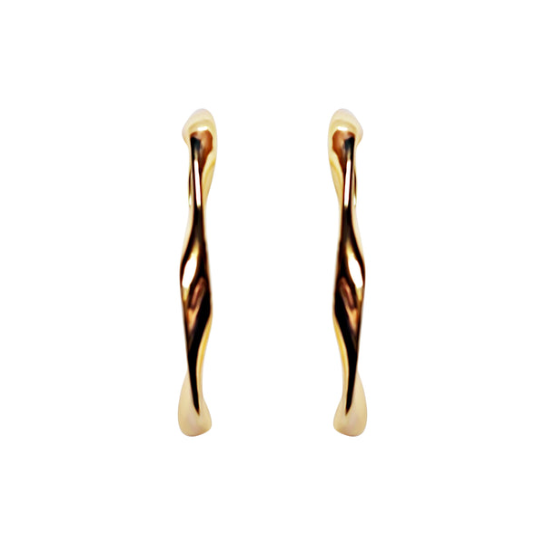 Gold 35mm Twisted Hoop Clip Angle Adjustable Spiral Clip On Earrings