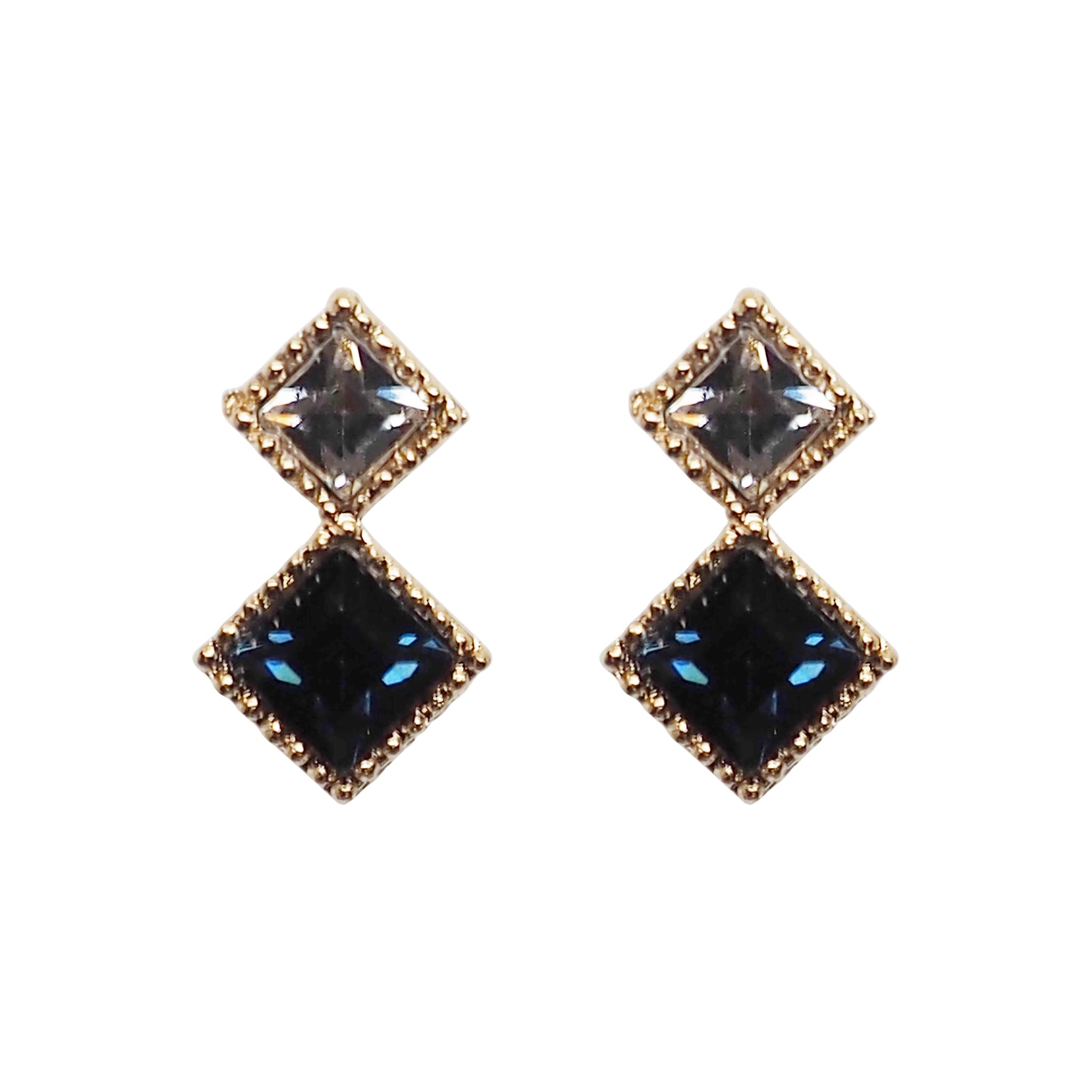 Fresh Vibes Navy Blue Colour Crystal Western Earrings for Women | Stylish  Modern Design Casual Long Danglers : Amazon.in: Fashion