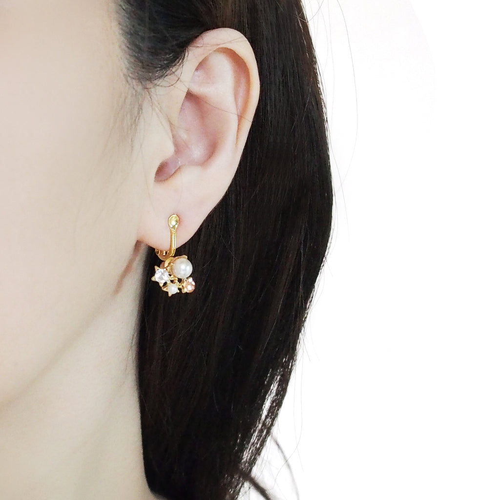 Gold Rectangular Clip on Earrings Converters, Stylish Look Like Pierced  Earrings, Convert Pierced to Clip Earrings, Japanese Converters -   Israel