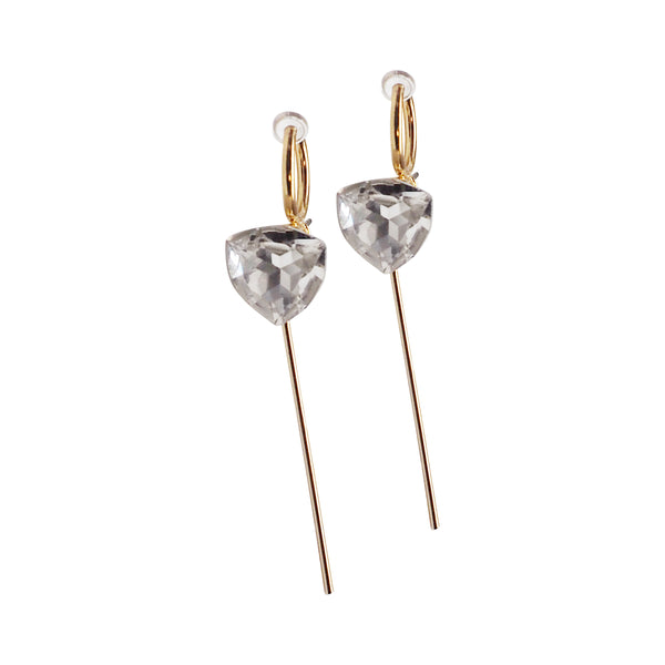 Gold Invisible Clip On Hoop Earrings Converters - Miyabi Grace