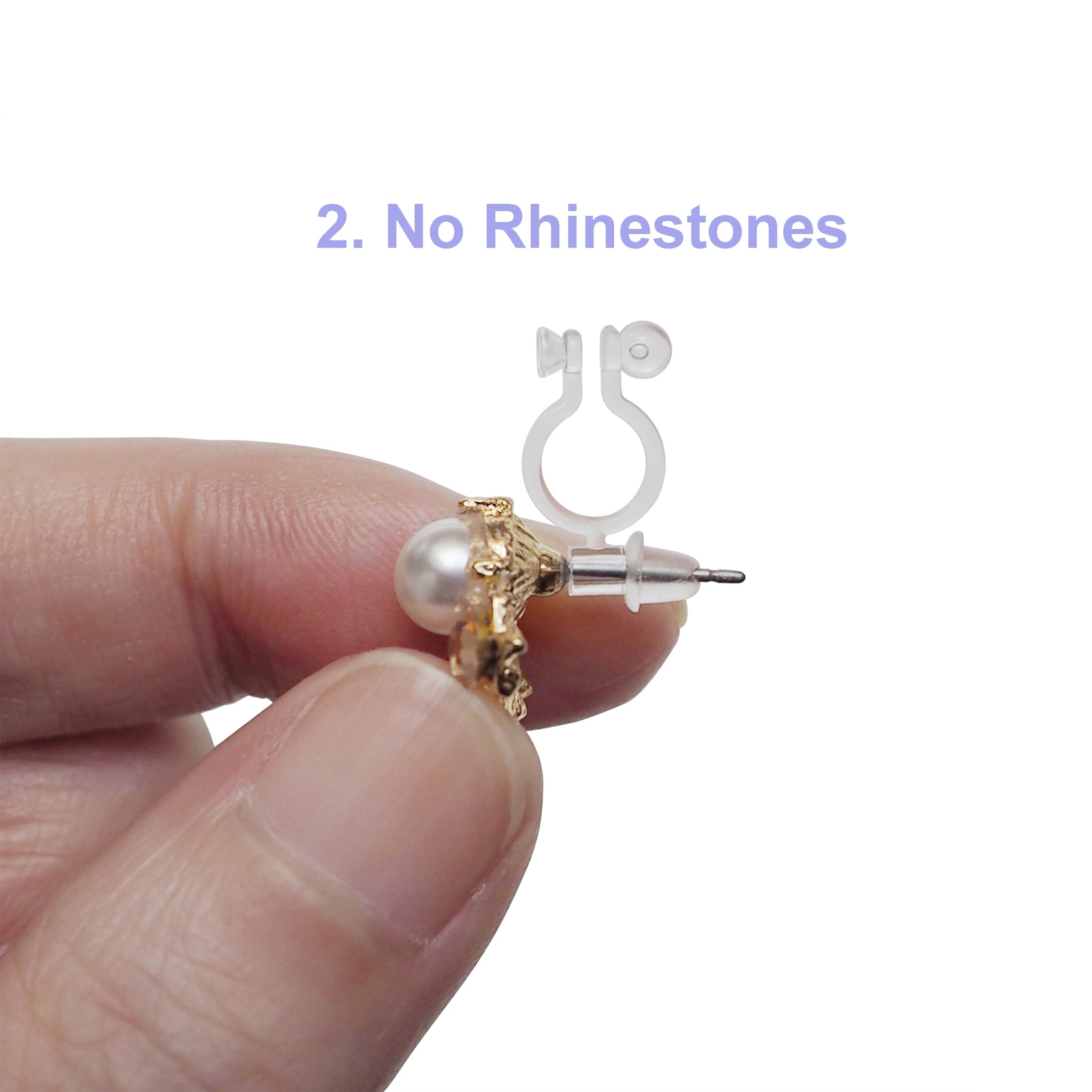 Best seller 2 pairs of Pierced look and comfortable invisible clip on Miyabi Grace