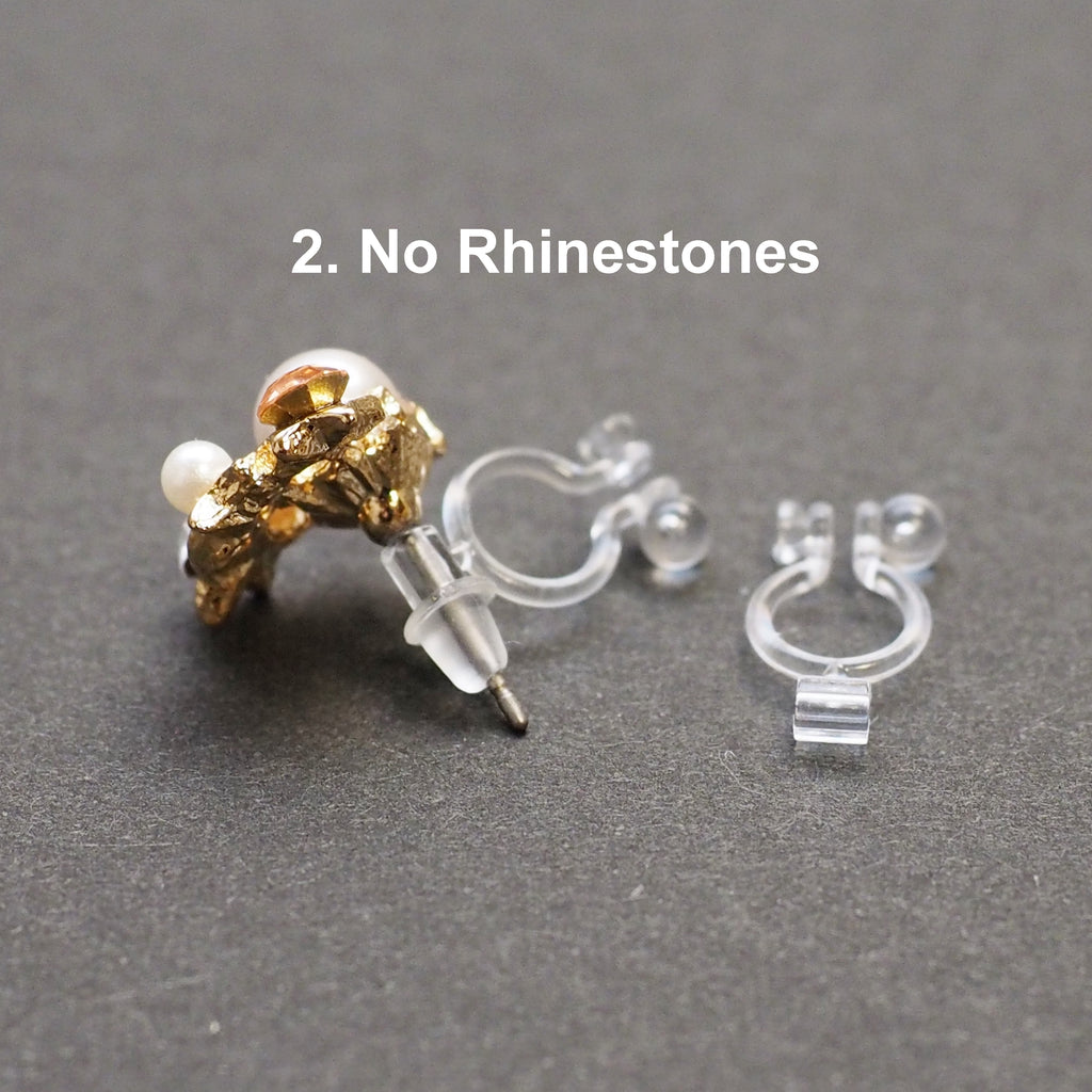2 Pairs Super Comfortable Invisible Clip on Earring Converters, Japanese  Crystal Clip on Earrings Findings, Change Pierced to Clip Earrings 