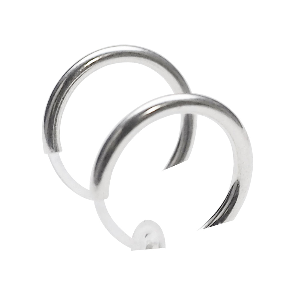 Amazing! Comfortable And Pierced Look Silver 12mm Resin Clip On Hoop  Earrings – Miyabi Grace