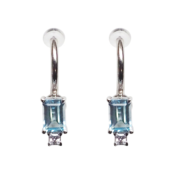 Silver Invisible Clip On Hoop Earrings Converters - Miyabi Grace