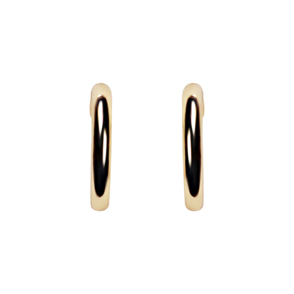 Gold 20mm Angle Adjustable Spiral Clip On Thick Hoop Earrings