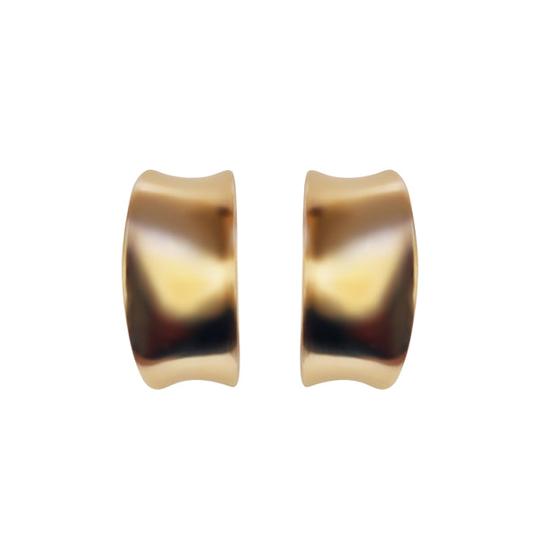 Gold 20mm Chunky Hoop  Spiral Clip On Earrings