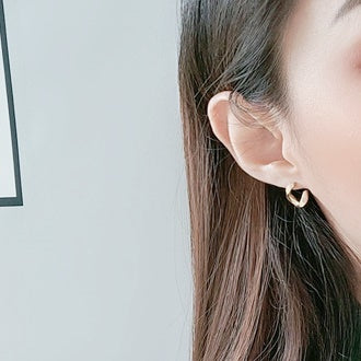 Gold Teardrop Minimal Invisible Clip On Stud Earrings