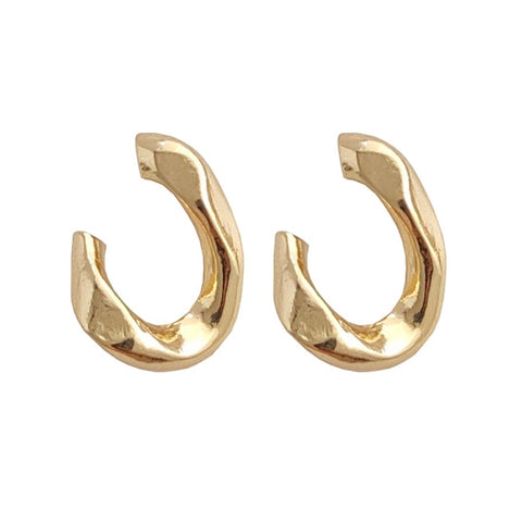 Gold Teardrop Minimal Invisible Clip On Stud Earrings
