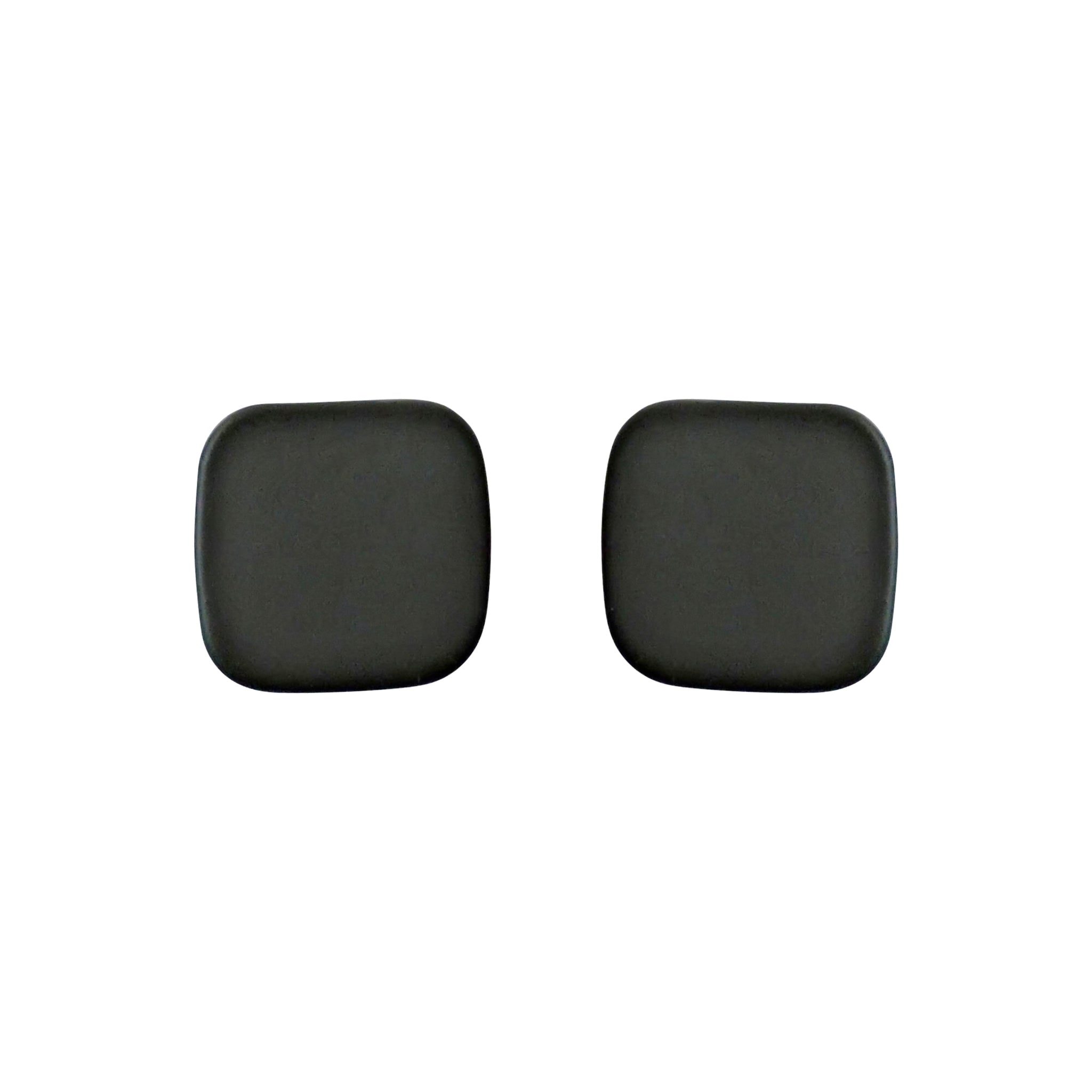 Minimal Square Moss Green Invisible Clip On Stud Earrings