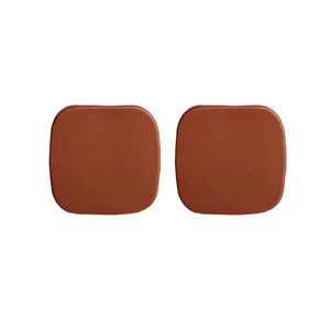 Minimal Square Dark Red Invisible Clip On Stud Earrings