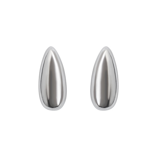 Silver Teardrop Ear Cuff Clip On Earrings