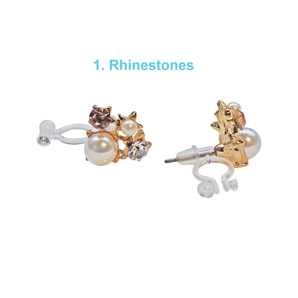 Best seller!  2 pairs of Pierced look and comfortable invisible clip on earring converters - Miyabi Grace