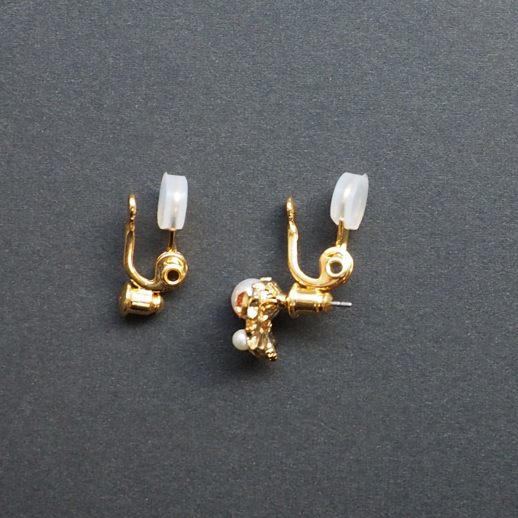  Comfortable Angle Adjustable Clip On Earrings Converters For  Women, Pierced Earrings to Clip-on Non Pierced Crystal Gold tone Miyabi  Grace : Clothing, Shoes & Jewelry