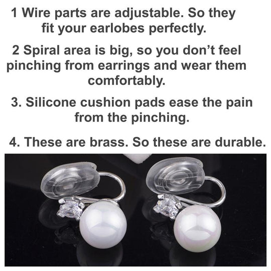 comfortable-pierced-look-Miyabi-Grace-White-Enamel-Spiral-Clip-On-Hoop-Earrings